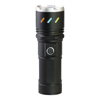 Linterna Recargable Multifuncional con Zoom Telescópico, Modos de Luz Ajustables, Luz Lateral, Carga Rápida USB