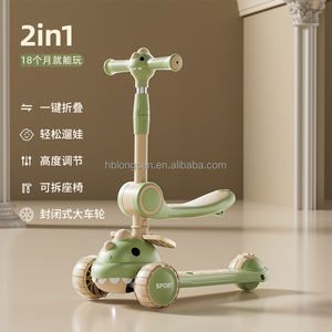 <span class=keywords><strong>Petit</strong></span> <span class=keywords><strong>dinosaure</strong></span> pliant scooter pour enfants 3-8 ans enfants <span class=keywords><strong>pieds</strong></span> 3 roues coup de pied scooter pour enfants - Product Image 6