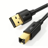 UGREEN Câble d'imprimante US135 USB 2.0 Type A mâle à Type B mâle feuille + tressé blindé 50cm 100cm 1.5m 3m 5m durabilité