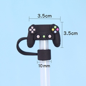 Wholesale Hot Sale PVC Soft <b>Rubber</b> Cartoon Straw Cap 10mm Dust <b>Plug</b> Reusable Eco-Friendly Biodegradable Bar Accessories - Product Image 3