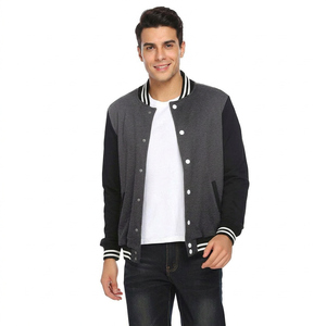 Hot Sale Retro Sleeves Wool Leather Varsity Jacket for <b>Men</b> Letterman Jackets Custom logo Embroidery Hooded Versity Jackets - Product Image 1