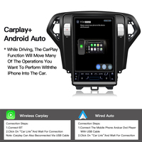 STWEI 12.8'' Carplay Android14 Style Tesla pour Ford Mondeo Mk4 Galaxy A/C 2006-2010 Autoradio Lecteur Multimédia Navi GPS Stéréo