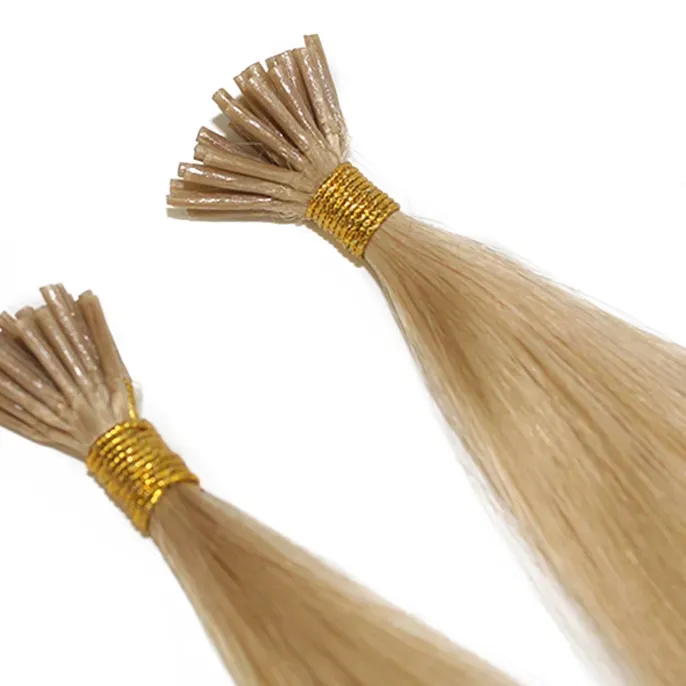 Высококачественная кератиновая палочка I Tip холодные накладные волосы двойная вытянута Remy индийские натуральные человеческие волосы оптом