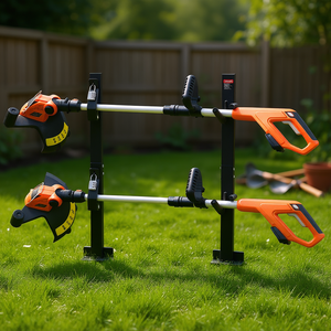 Support mural pour tondeuse à gazon 2 places en alliage de zinc, cadre métallique thermolaqué, porte-outils de jardin - Product Image 2