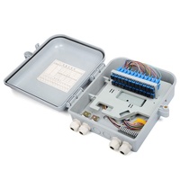 Boîtier de distribution de fibre optique PP ABS 1:16, 24 cœurs, IP55, boîte de jonction de fibre optique extérieure, boîte de terminaison FTTH