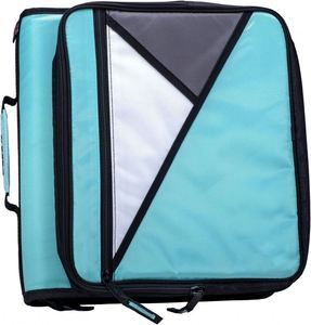 Free Sample BSCI Large Capacity Zipper <b>Binder</b> with Detachable Straps & Shoulder 2 Inch 3-<b>Ring</b> <b>Binder</b> for School - Product Image 1