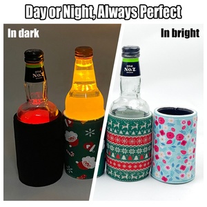 Op maat gemaakte Stubby Cooler met multi-kleurige LED-verlichting, Koozy, aangepaste logo bruiloft neopreen fleshouder, dranken- en bierkoeler - Product Image 2