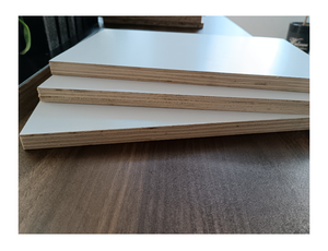 Fábrica de <span class=keywords><strong>Madera</strong></span> Contrachapada, Lámina de <span class=keywords><strong>Madera</strong></span> Contrachapada Laminada con <span class=keywords><strong>Melamina</strong></span> de 18 mm y 16 mm, <span class=keywords><strong>Color</strong></span> Blanco <span class=keywords><strong>Madera</strong></span>, E0 E1, para Muebles, Gabinetes y Decoración - Product Image 2