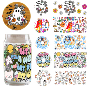 Super septembre Prix préférentiel UV Libby Cup Wrap Transferts Autocollants Bouteille d'eau 16oz Transfert personnalisé Logo Tasse Utilisation - Product Image 6