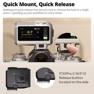 Flash Godox IT30Pro, lumière de prise de vue professionnelle en extérieur pour appareil photo reflex numérique <span class=keywords><strong>Nikon</strong></span> Canon Sony, synchronisation TTL haute vitesse - Product Image 5