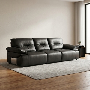 KMJ Minimalist Lüks Deri Kanepe Modern Premium Oturma Odası Mobilyası Köşe Koltuk Takımı 3 Kişilik Yatarlı Kanepe - Product Image 1