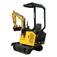 Mini-excavatrice chinoise électrique CE/EPA Yanmar Kubota 1 tonne, remorquable, avec rotateur inclinable