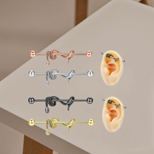 In <span class=keywords><strong>acciaio</strong></span> <span class=keywords><strong>chirurgico</strong></span> impalcatura <span class=keywords><strong>Piercing</strong></span> serpente industriale bilanciere anelli in <span class=keywords><strong>acciaio</strong></span> inossidabile <span class=keywords><strong>Piercing</strong></span> alla moda gioielli per il corpo di serpente - Product Image 5