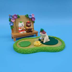 Estante para libros estilo japonés con diseño de gatos, sofá Morning Glory, calabaza y estanque de loto, escena de fotografí<span class=keywords><strong>a</strong></span> en miniatura, adornos de resina para libros, China - Product Image 2