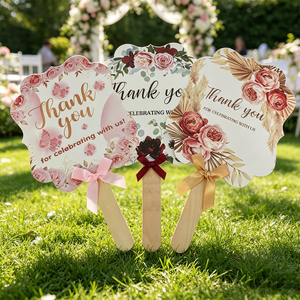 Éventail promotionnel à motif floral, impression couleur, pour souvenirs de <span class=keywords><strong>mariage</strong></span>, cadeau, promotion fiable - Product Image 4