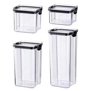 Герметичные банки для хранения зерна, органайзер для хранения большого резервуара, пластиковый ящик для хранения сухих продуктов, Набор банок для приправ - Product Image 6