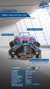 ARES Cannon Modelo 1720mm Control remoto Amoladora de piso de concreto planetaria grande Máquina pulidora de piso <span class=keywords><strong>Rectificadora</strong></span> de piso de concreto - Product Image 3