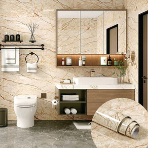 Papel de pared de contacto de mármol brillante, <span class=keywords><strong>vinilo</strong></span> autoadhesivo impermeable a prueba de aceite, papel tapiz de PVC 3D <span class=keywords><strong>para</strong></span> <span class=keywords><strong>encimera</strong></span> de cocina - Product Image 5