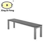 Table compacte en phénolique massif au design moderne, banc HPL, mobilier d'extérieur en plastique, imperméable, ignifuge, écologique