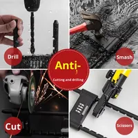 Cadenas à code combiné en aluminium double, design moderne en U, pour porte en verre, étanche, antirouille, antivol