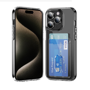 Cho <span class=keywords><strong>iPhone</strong></span> 15 Pro Trong Suốt Trường Hợp Với Ví Khe Cắm Thẻ Nhớ Chủ Slim Cứng PC TPU Bumper Điện Thoại Trường Hợp Đối Với <span class=keywords><strong>iPhone</strong></span> 14 13 12 Pro Max - Product Image 1