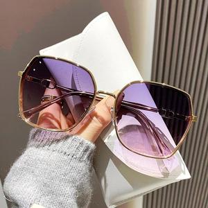 Lunettes de soleil femme été soleil UV it nouvelle mode grand visage lunettes de soleil amincissantes polariseur de sens avancé - Product Image 2