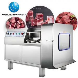 Hoge Efficiëntie Bevroren Verse Vlees Dicer Machine Rundvlees Kip Vlees Cube Dicer 304 Rvs Vlees Dicer Kubus Snijmachine
