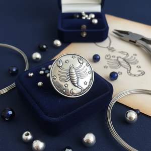 Perle Sciolte BLAZON ZODIAC SCORPIO Diametro 30mm Elegante Collezione Zodiacale - Product Image 2