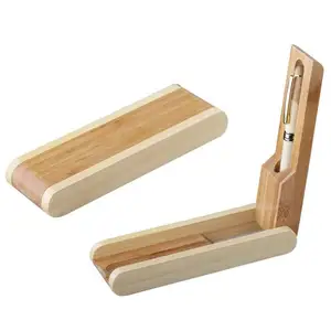 Cool Design Office School Eco-Friendly Writing Stationery Accessories Wooden Gift Pen Case