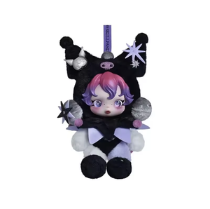 Auténtico <span class=keywords><strong>Original</strong></span> POPMART Skull Panda X My Melody <span class=keywords><strong>Kuromi</strong></span> para Japón, Llavero de Peluche de Diseño Japonés, Hecho en China, Producto Terminado - Product Image 1