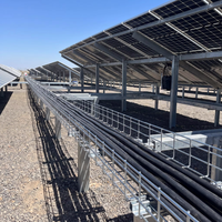 BESCA Cannelle de câblage robuste en treillis métallique, capacité de charge 150 kg/m, testée, en acier Q235B galvanisé à chaud, pour le routage de câbles photovoltaïques en ferme solaire