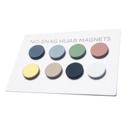 Top vente en gros rond magnétique Hijab broches écharpe coloré Macron broche métal fort aimant accessoires boucle femmes musulmanes
