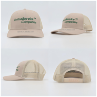 OEM personalizado bajo MOQ 6 paneles de cuero parche 112 gorra de camionero, alta calidad adulto bajo perfil de malla a granel gorra de camionero