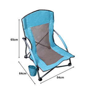 Silla de Playa Plegable de Tela Oxford, Estructura Estable en Forma de X, Silla de Ocio para Exteriores con Bolsa de Transporte para Viajes - Product Image 4