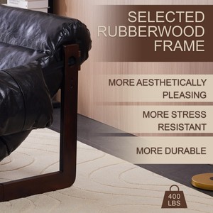 Fauteuil de salon au design médiéval moderne de style vintage, canapé en cuir PU avec accoudoirs amovibles pour la maison, le bureau, la chambre, le salon, l'étude - Product Image 4