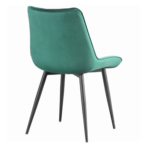 Silla de Comedor Moderna de Tela <span class=keywords><strong>Verde</strong></span> para Cocina, Cómoda Silla de Comedor Tapizada Personalizada para Restaurante con Patas de Metal - Product Image 4