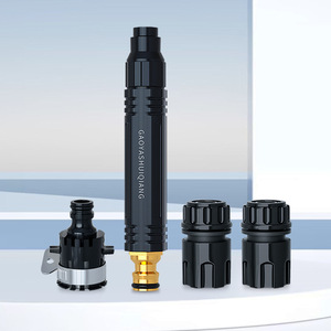 Pistolet à eau haute pression avec jet réglable, kit de lavage de voiture pour tuyau d'arrosage, utilisation avec eau du robinet en PVC - Product Image 2