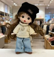 Poupée Mannequin Unisexe de 14 cm et Ensemble de Vêtements Miniatures DIY avec Vêtements en Plastique et Cheveux Personnalisables pour Enfants