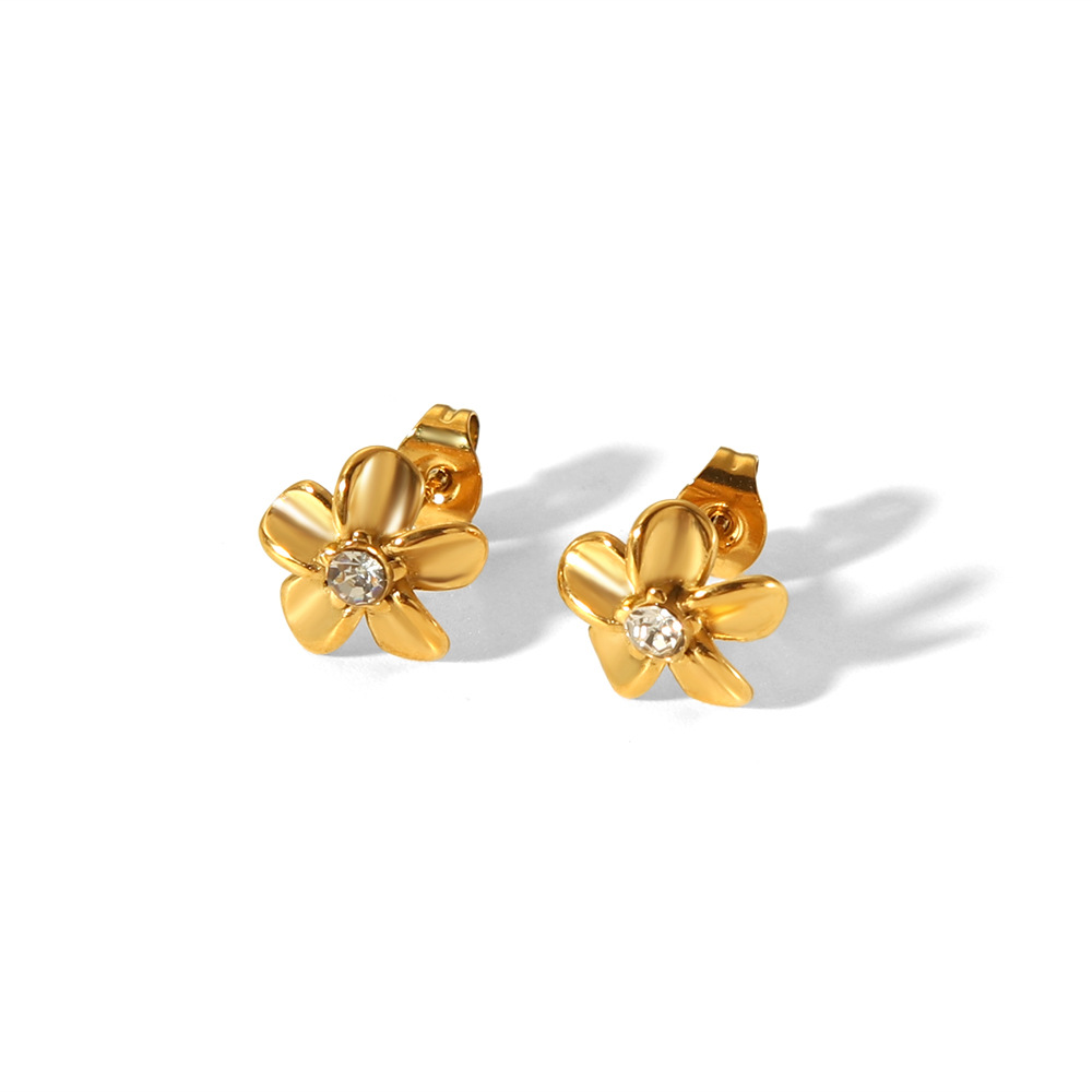 Zircon Flower stud