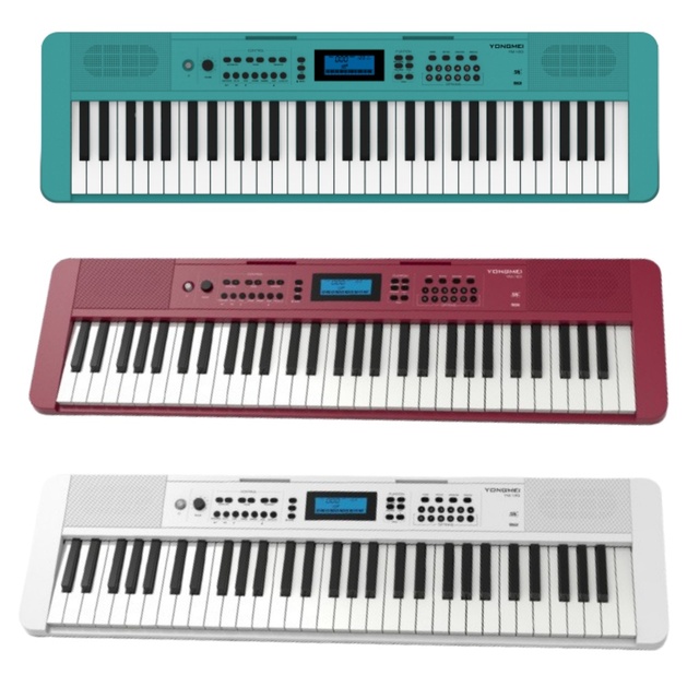 Yongmei OEM/ODM Colorful Digital Piano 61 Keys Musical Keyboard Instruments Electronic Organ With Midi for Beginners