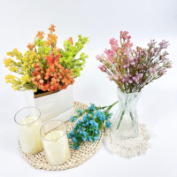 Vente directe usine – Fleurs artificielles en plastique de haute qualité, faites à la main, élégantes et réalistes, type Gypsophile, plantes suspendues écologiques