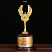 Personnalité métal trophée UV imprimé réalisation médaille bois verre cristal plastique pour prix salon cadeaux