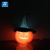 Halloween Publicité Décoration Gonflable Chapeau de Sorcière Citrouille Lampe Éclairage Led Gonflable