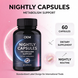 Brûleur de Graisse Nocturne OEM ODM pour Femmes – Soutien Minceur pour le Sommeil avec Haricot Blanc, Café Vert et Mélatonine – 60 Capsules - Product Image 3