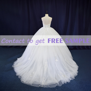 Vestidos de Novia de Tul con Apliques de Encaje Color Marfil, Estilo Tradicional, con Cuentas y Lentejuelas, TEENYEE - Product Image 4