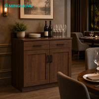 Design moderne en bois, écologique, construction durable, nettoyage facile, compartiments pour bar à domicile, usage commercial