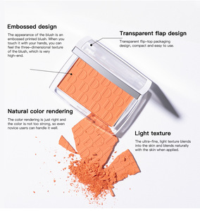 Palette di Blush Vegano ad Alta Pigmentazione 6 Colori, Etichetta Privata, Logo Personalizzato, Confezione Personalizzata, Set di Strumenti per il Trucco - Product Image 4
