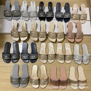 Sandalias Planas de Playa para Mujer, Primavera 2026, Modelo D Family, con Pedrería Bordada, Forro Transpirable y Ligero - Product Image 2