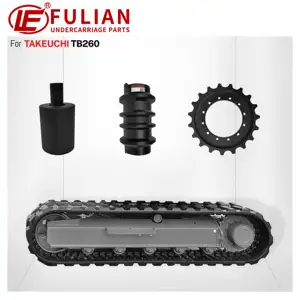 TB260 Excavator Undercarriage Parts Rubber Track Assembly Idler Lower Roller Sprocket Carrier Roller For Takeuchi