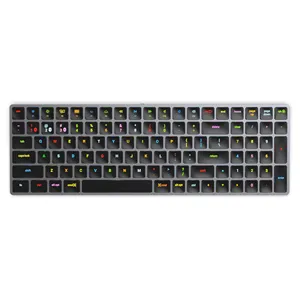 KT02A High end no conflict hot-swappable Full Aluminum 101key BT mechanical gaming keyboard with RGB backlight for PC